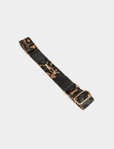 Bandolera estampado leopardo multico mujer