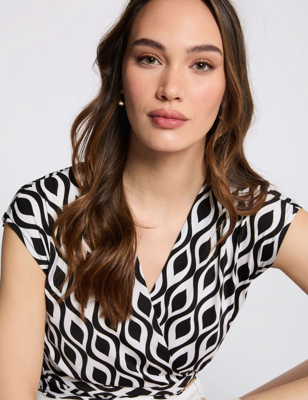 Camiseta manga corta blanco mujer