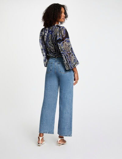 Blusa manga larga multicolor mujer