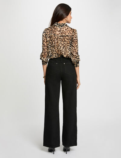 Camisa de gasa estampada multicolor mujer