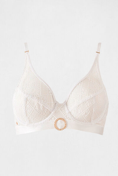 Sujetador con aros blanco mujer