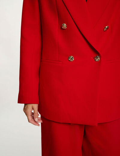 Blazer oversize rojo mujer