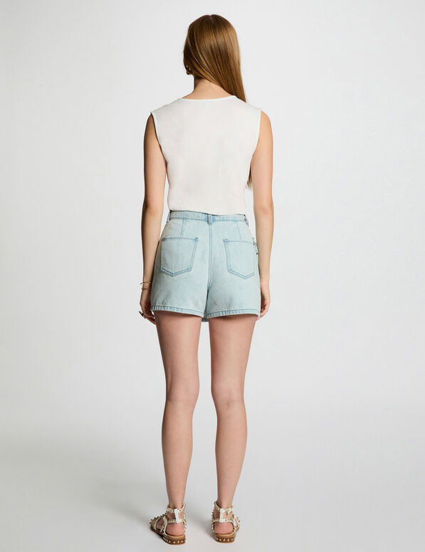 top sin manga blanco mujer Top sin manga blanco mujer