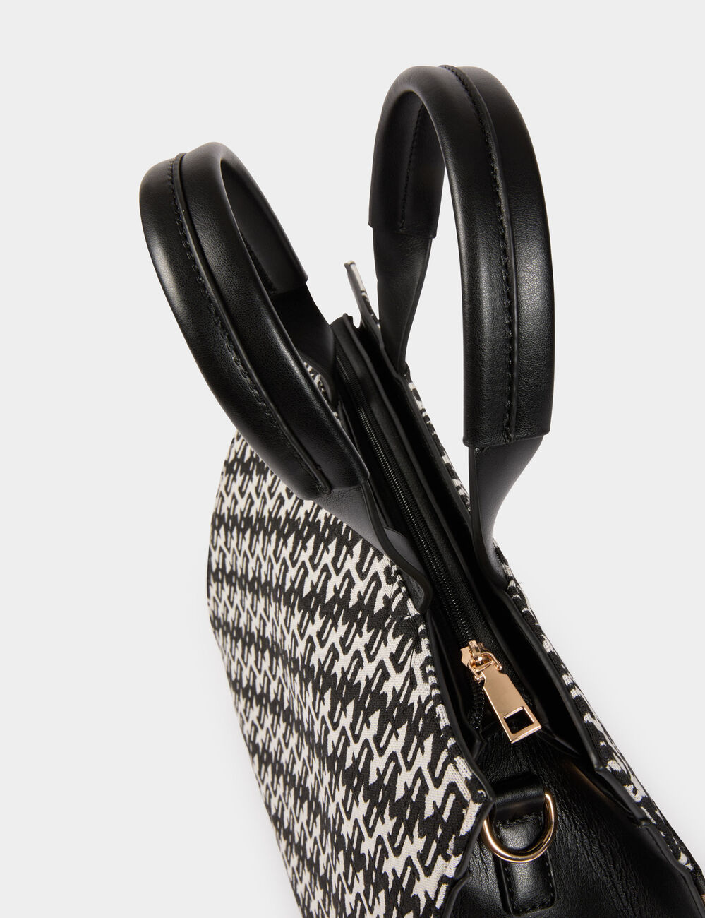 Bolso monogramado negro mujer