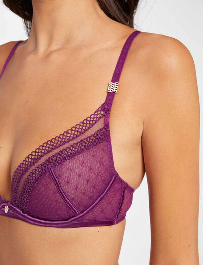 Sujetador con aros violeta mujer