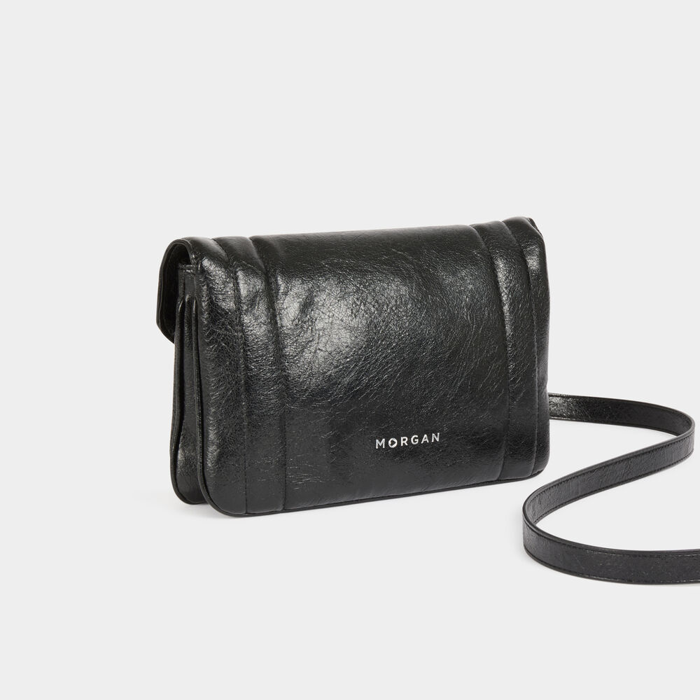 Bolso con asa de cadena negro mujer