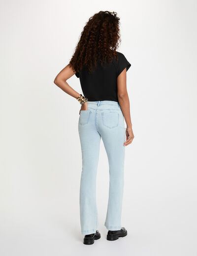 Vaqueros bootcut denim descolorido mujer