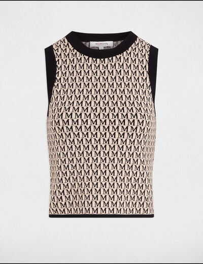 Jersey sin mangas estampado arena mujer