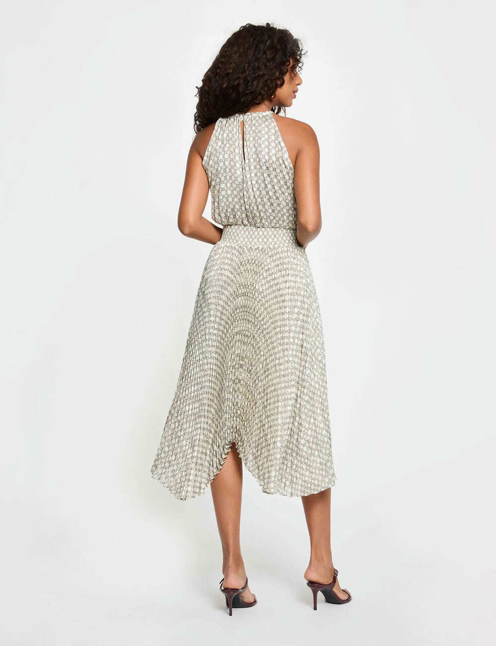Vestido sin mangas estilo americano multicolor mujer