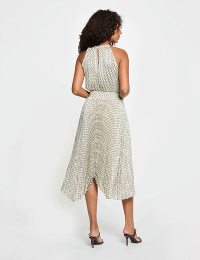 Vestido sin mangas estilo americano multicolor mujer