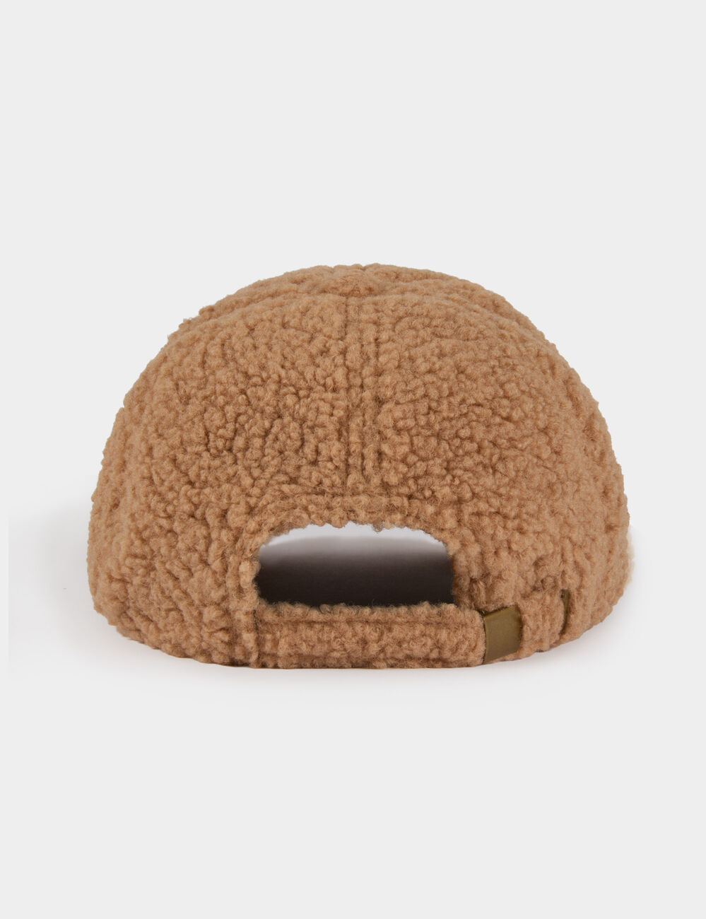 Gorra de piel sint&eacute;tica c&aacute;mel mujer