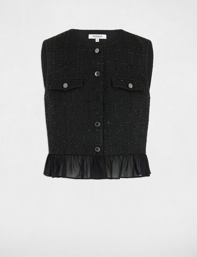 Camisa sin mangas negro mujer