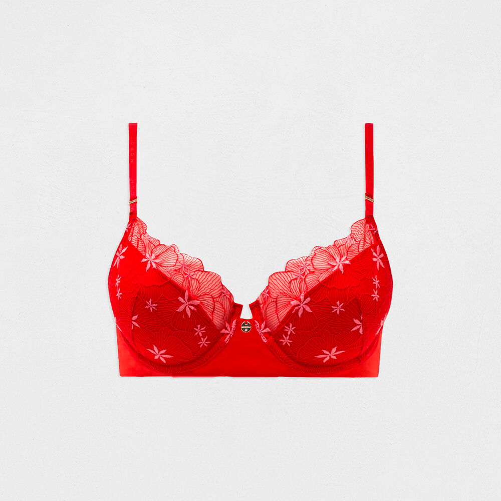 Sujetador preformado rojo mujer