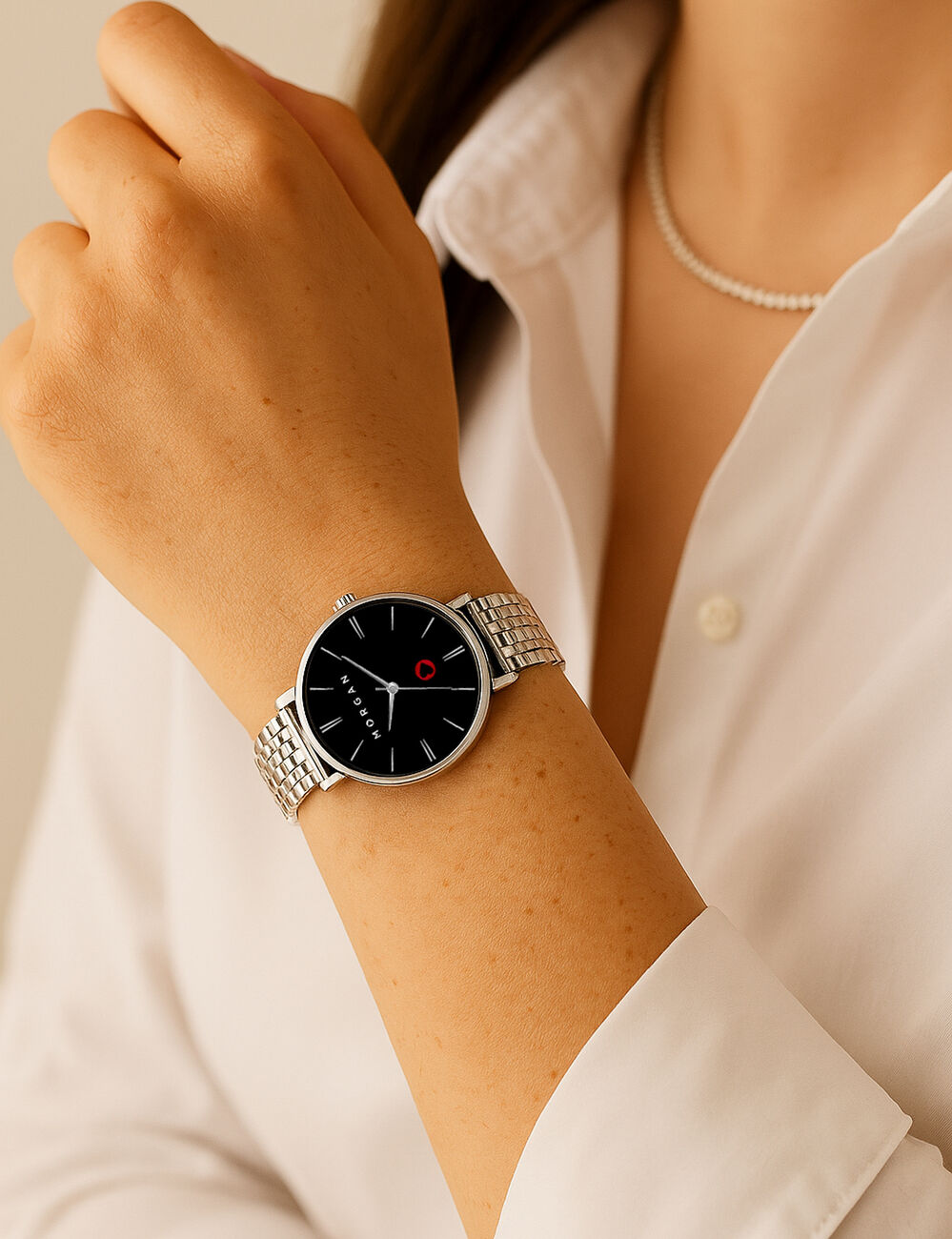 Reloj couleur argent mujer