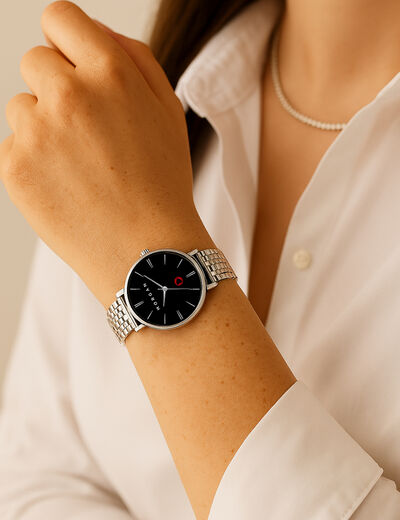 Reloj couleur argent mujer