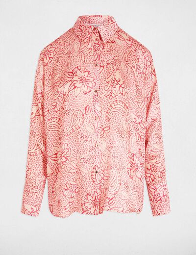 Camisa manga larga multicolor mujer