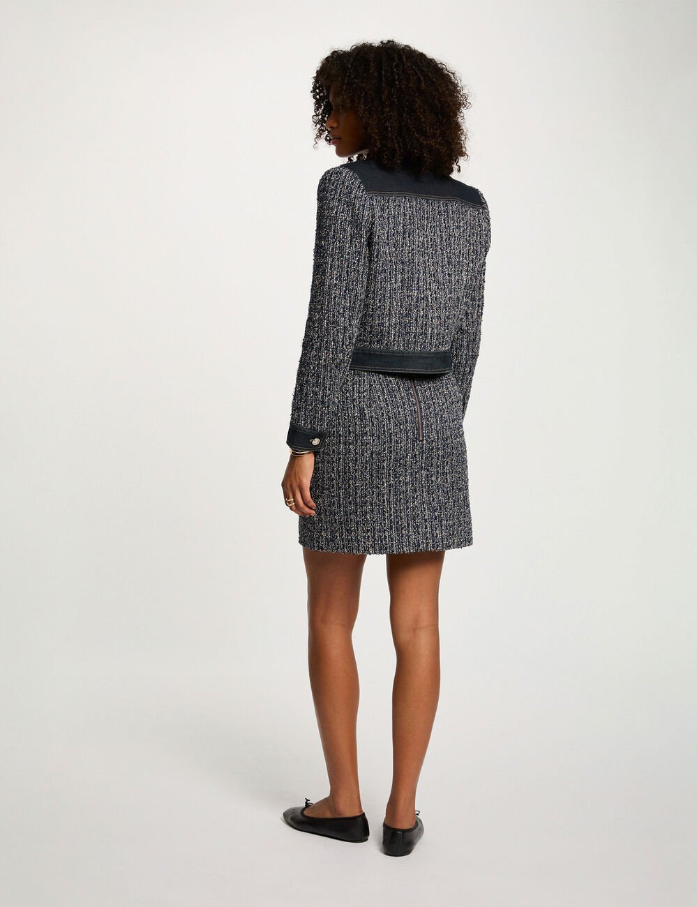 Falda corta ajustada multicolor mujer