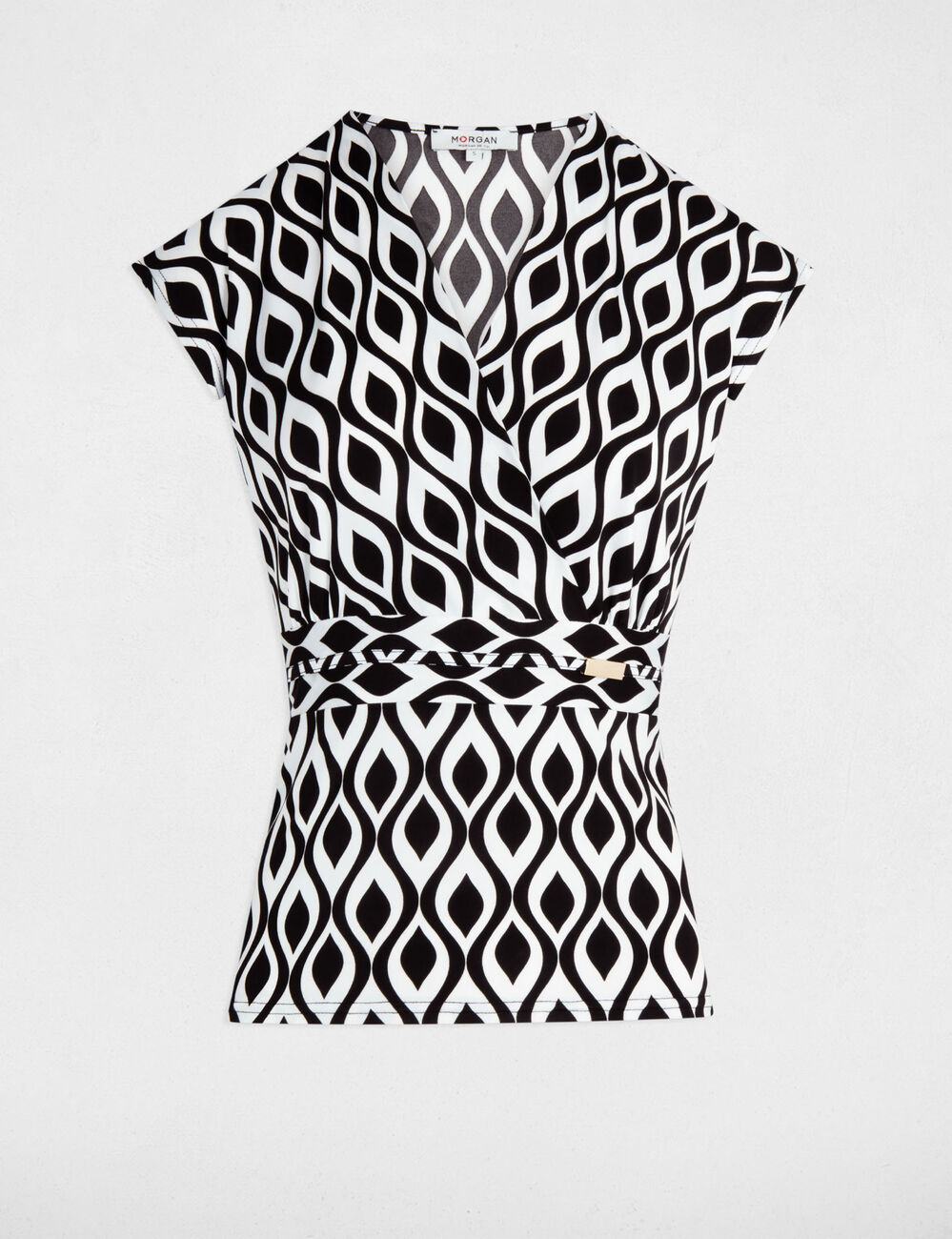 Camiseta manga corta blanco mujer