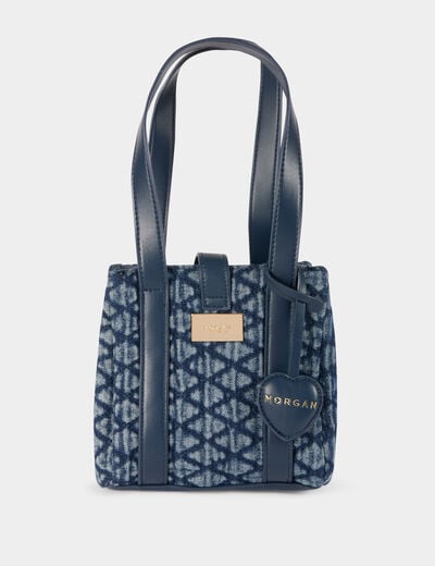 Bolso shopper acolchado denim stone mujer