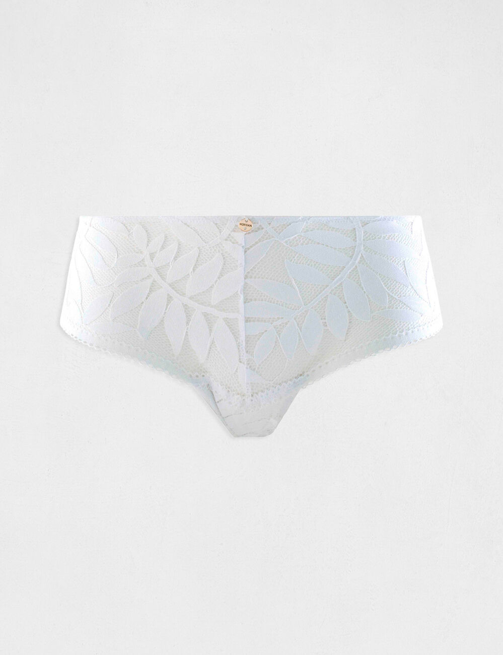 Shorty de encaje blanco mujer