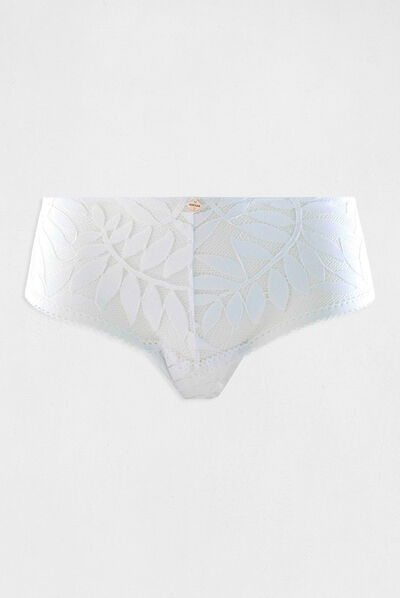 Shorty de encaje blanco mujer