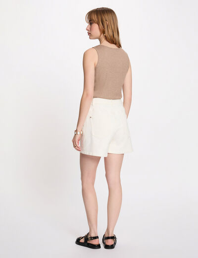 Top con cuello joya topo mujer