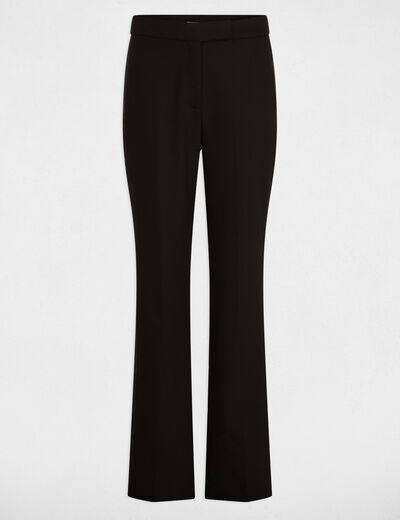 Pantalón ajustado pinzas negro mujer