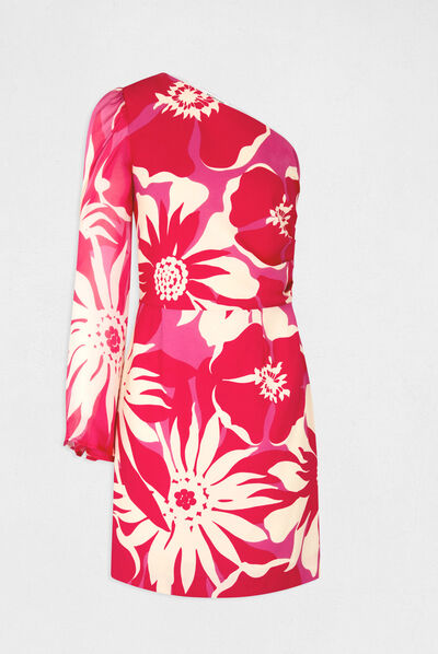 Vestido ajustado estampado floral multicolor mujer