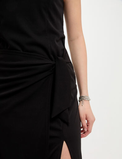 vestido midi ajustado negro mujer Vestido midi ajustado negro mujer