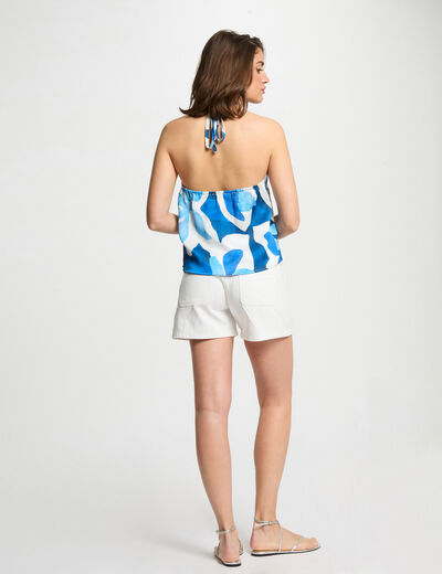 Top estampado multicolor mujer
