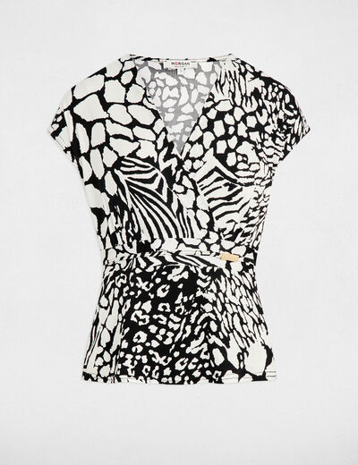 Camiseta manga corta blanco mujer