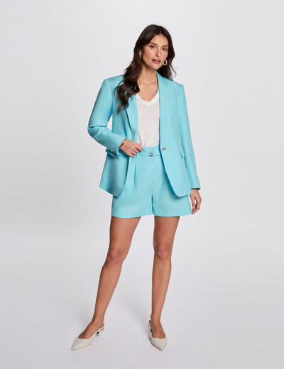 Americana entallada azul cielo mujer