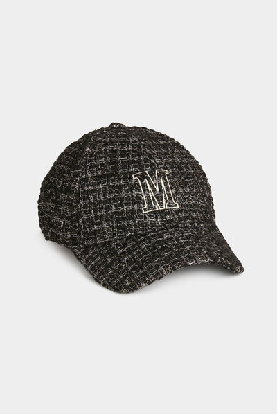 Gorra « M » negro mujer