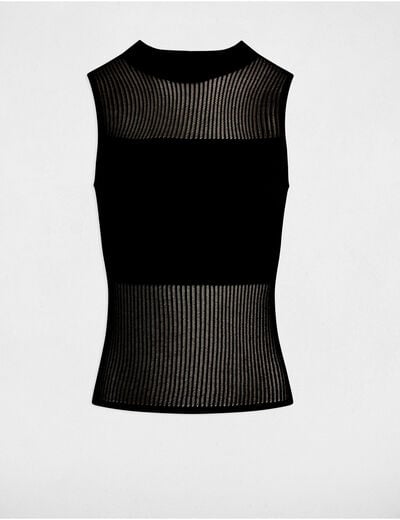 Jersey sin mangas negro mujer