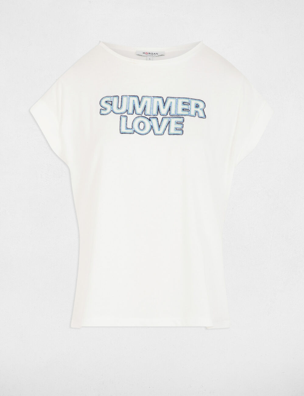 Camiseta con mensaje blanco mujer