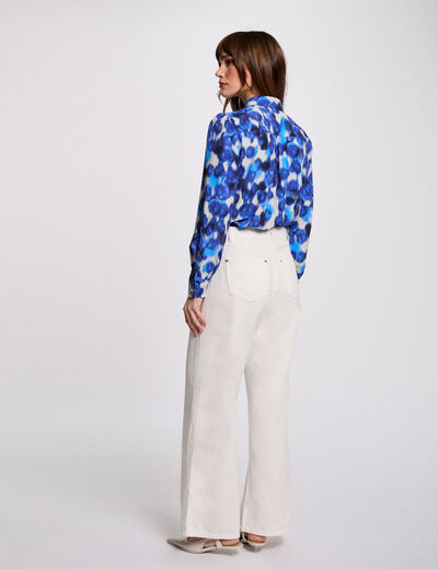 Blusa manga larga multicolor mujer