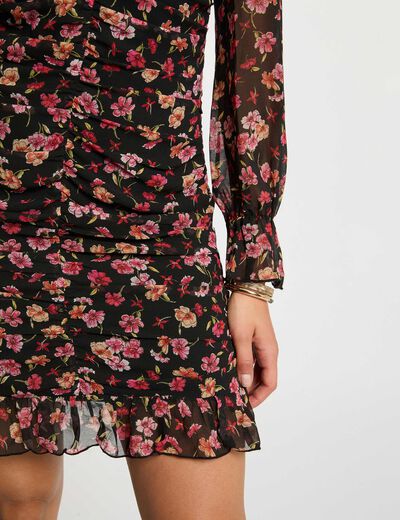 Vestido corto ajustado multicolor mujer
