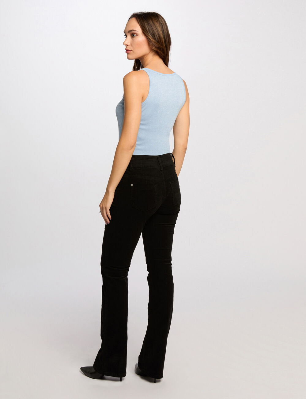 Top con tirantes finos azul cielo mujer