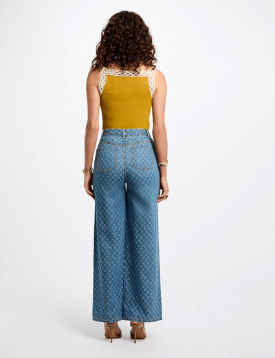 Top sin manga amarillo mostaza mujer