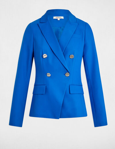 Americana doble botonadura azul eléctrico mujer