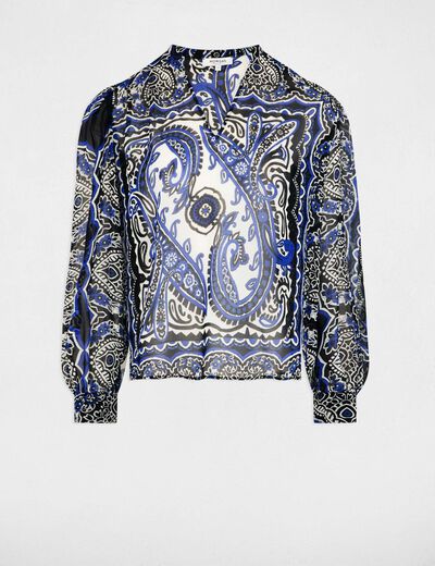Blusa manga larga multicolor mujer