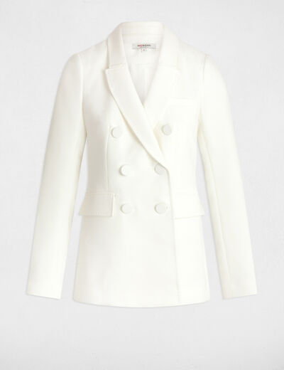 Americana abotonada blanco mujer