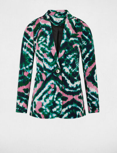 Americana holgada estampado multico mujer