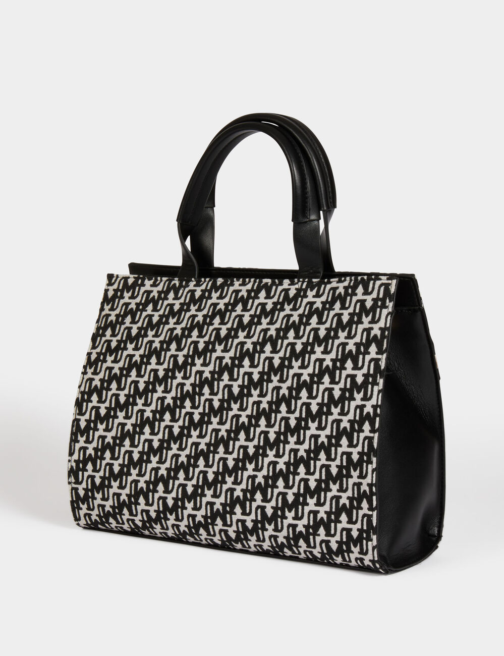 Bolso monogramado negro mujer