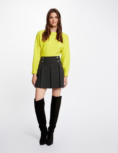 Falda evas¿ con pliegues gris anthracite mujer