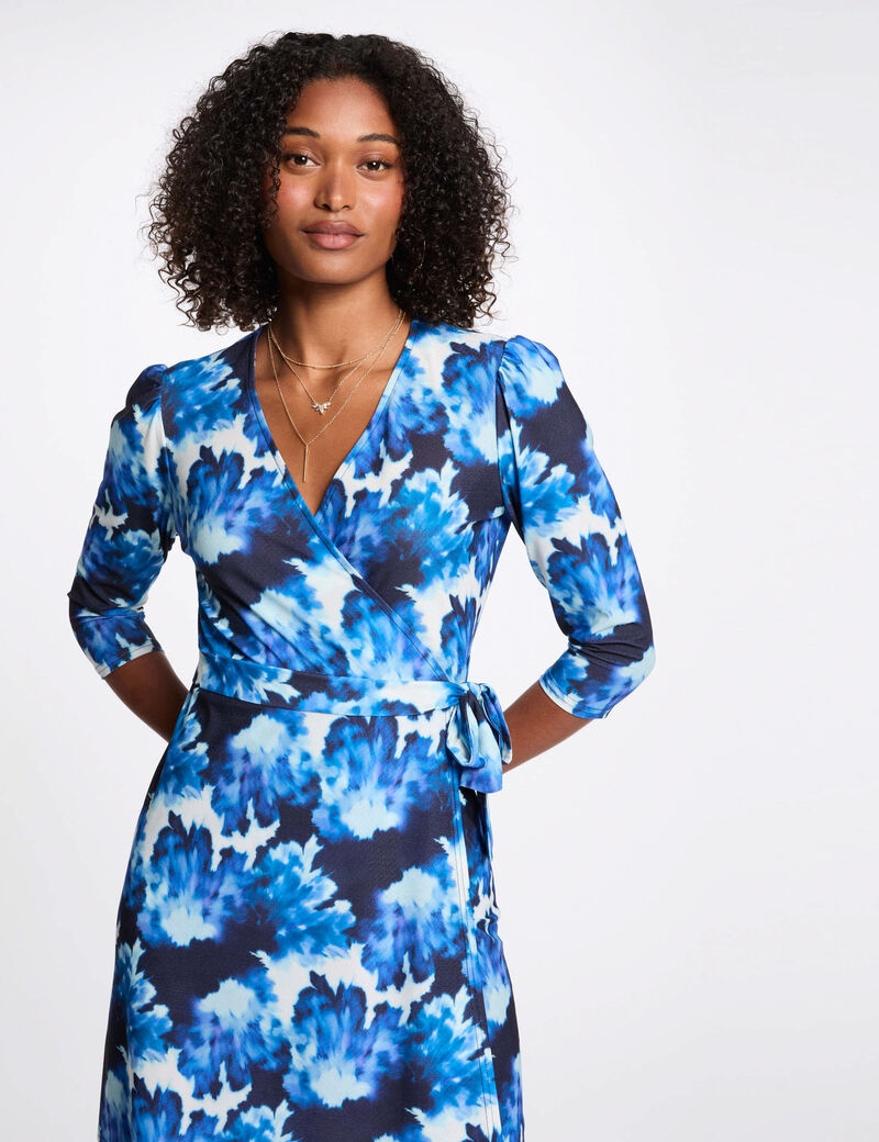Vestido corto estampado multicolor mujer