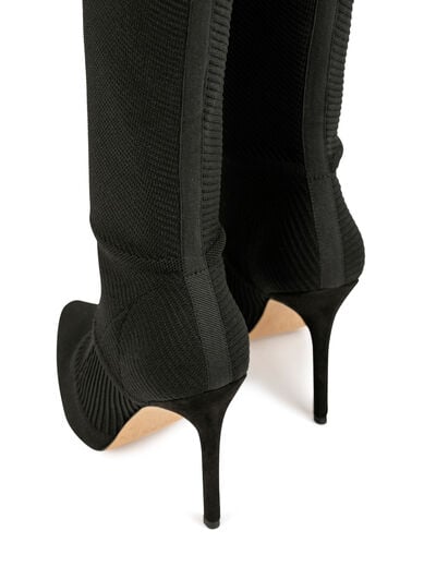 Botas de tacones de aguja negro mujer