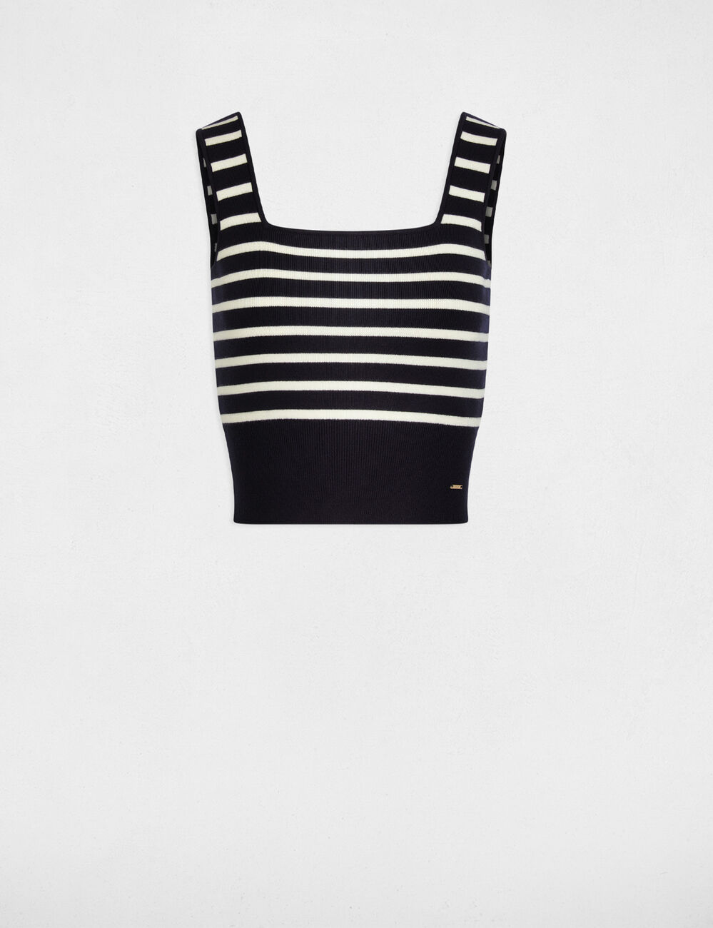 Top punto tirantes anchos azul marino mujer