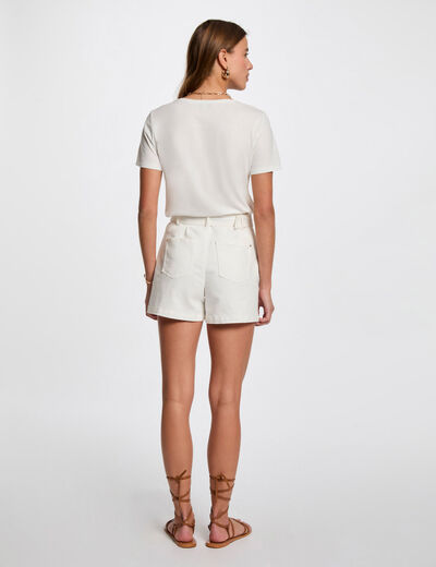 Camiseta con mensaje blanco mujer
