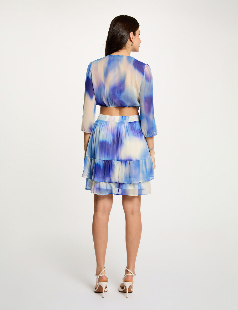 Vestido corto ajustado multicolor mujer
